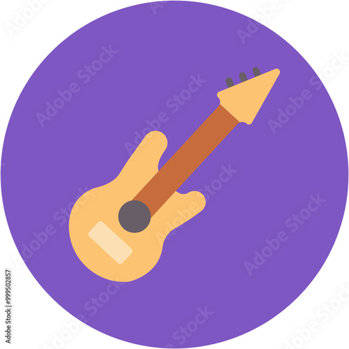 Guitar icon vector image. Can be used for Festa Junina.