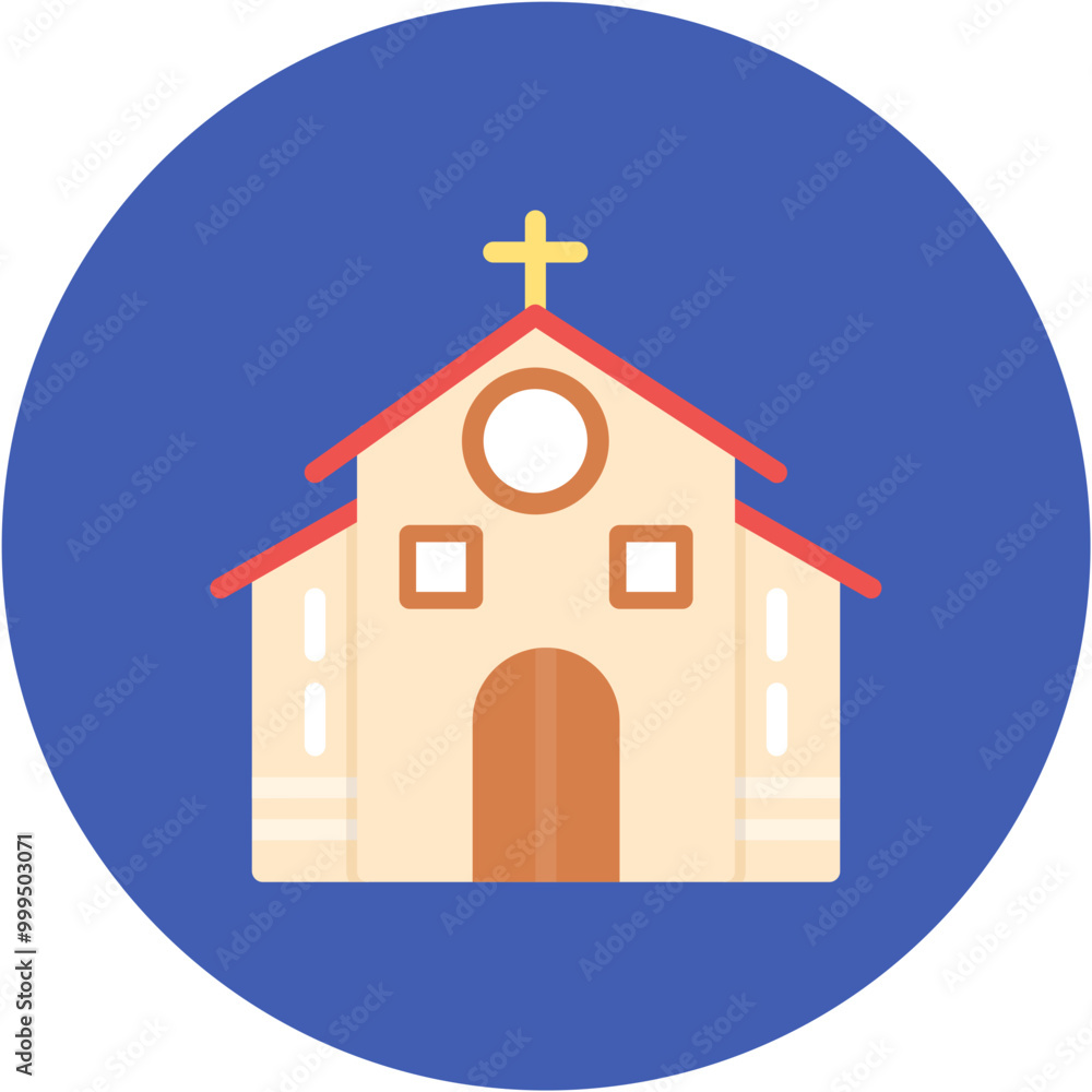 Church icon vector image. Can be used for Festa Junina. Church icon vector image. Can be used for Festa Junina.
