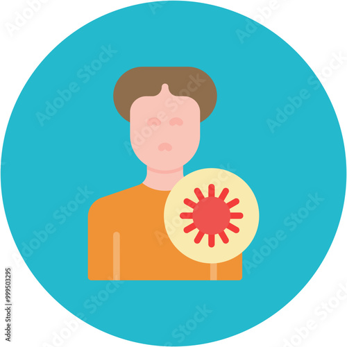 Infected Person icon vector image. Can be used for Infectious Diseases.