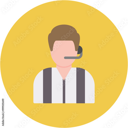 Referee icon vector image. Can be used for Rugby.