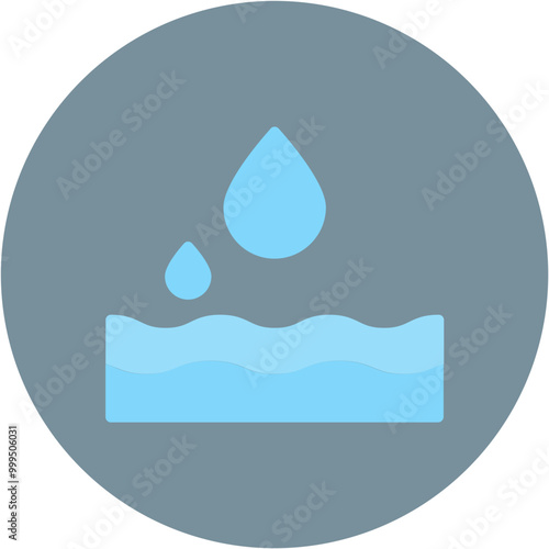 Water icon vector image. Can be used for Rugby.