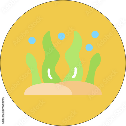 Seaweed icon vector image. Can be used for Ocean.
