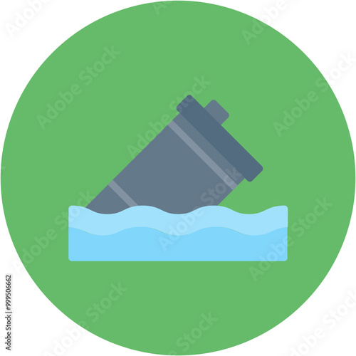 Toxic Waste Line Icon