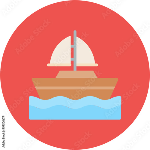 Yatch Line Icon