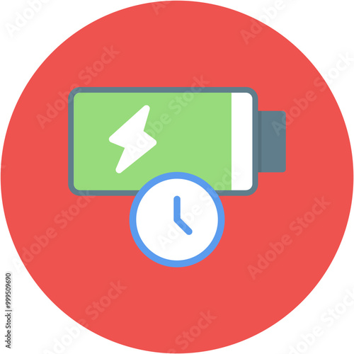 Battery Life Line Icon