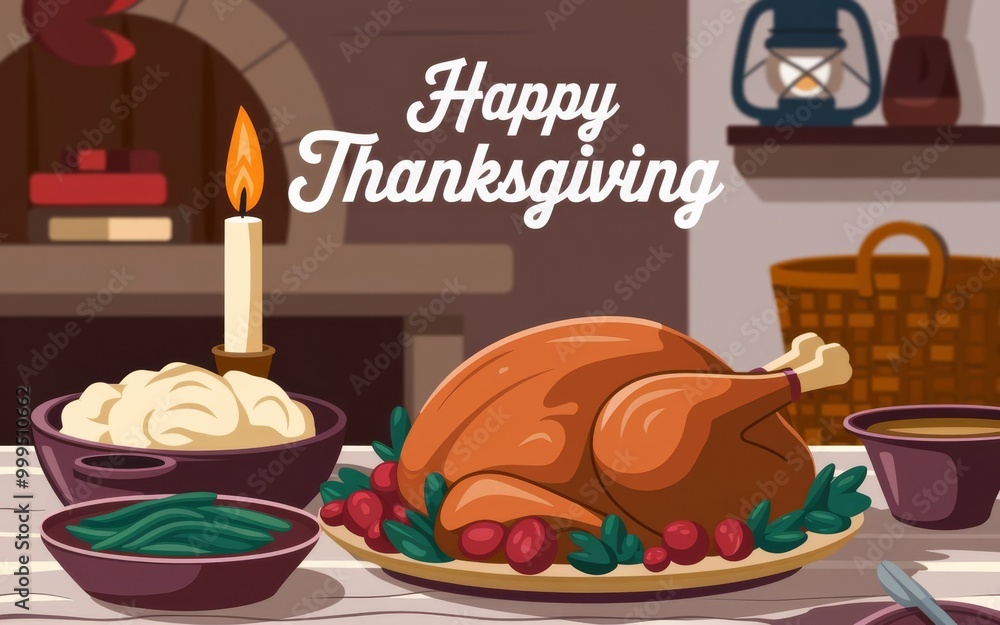 Cozy Thanksgiving Feast in a Rustic Home Cozy Thanksgiving Feast in a Rustic Home