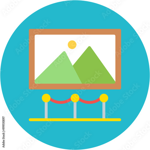 Exhibit Design Line Icon