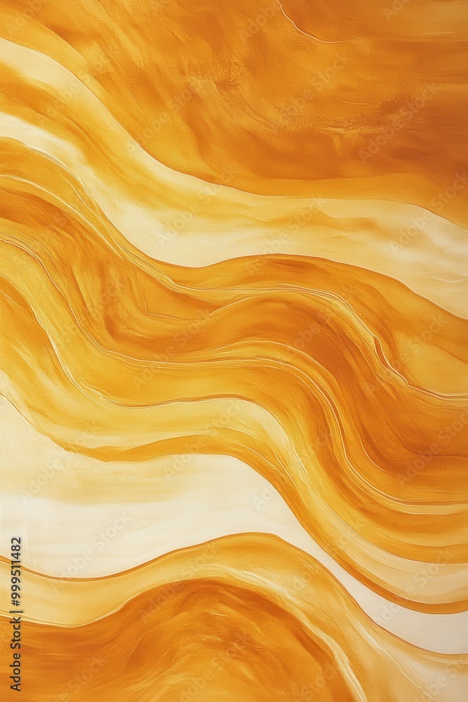 Abstract Golden Waves - Fluid Art Painting with Warm Tones and Flowing Patterns Abstract Golden Waves - Fluid Art Painting with Warm Tones and Flowing Patterns