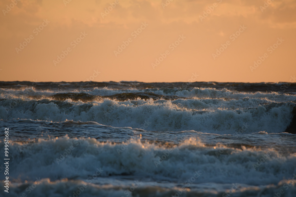 Fototapeta premium Stormy evening by Baltic sea.