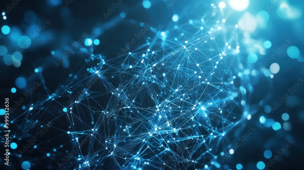 Obraz premium Abstract Network - Interconnectedness and Data Flow