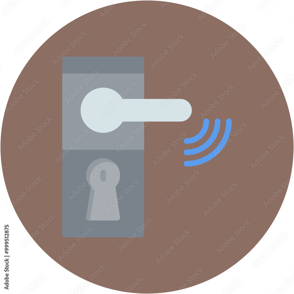 Smart door Handle icon vector image. Can be used for Biometrics. Smart door Handle icon vector image. Can be used for Biometrics.