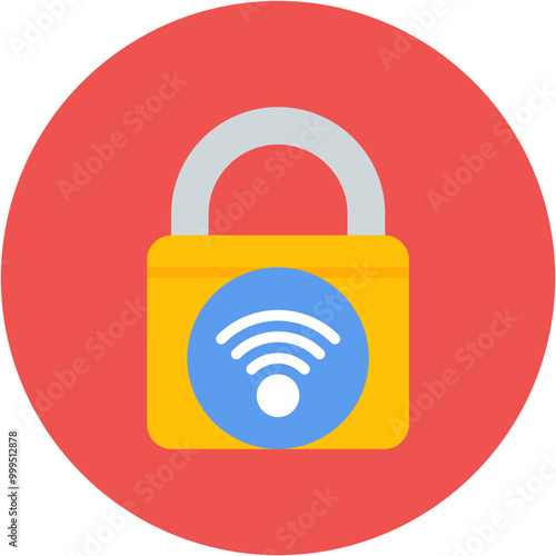 Smart Lock icon vector image. Can be used for Biometrics.