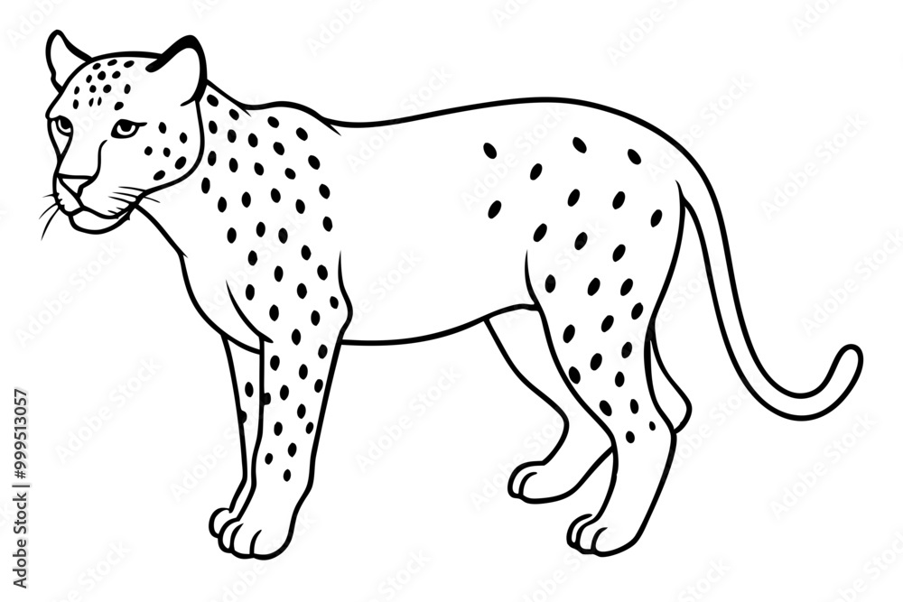 jaguar line art, jaguar outline vector illustration jaguar line art, jaguar outline vector illustration