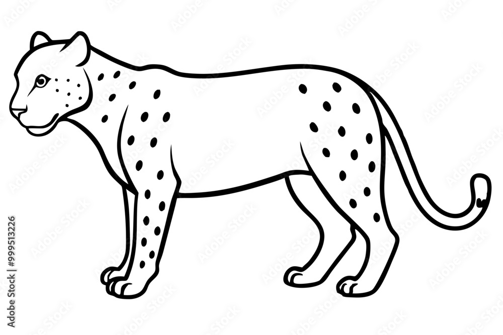 jaguar line art, jaguar outline vector illustration jaguar line art, jaguar outline vector illustration