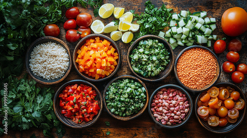 Assorted Spices on Solid Background