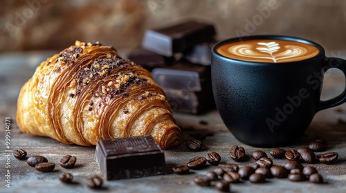 The Croissant and Coffee Delight photo