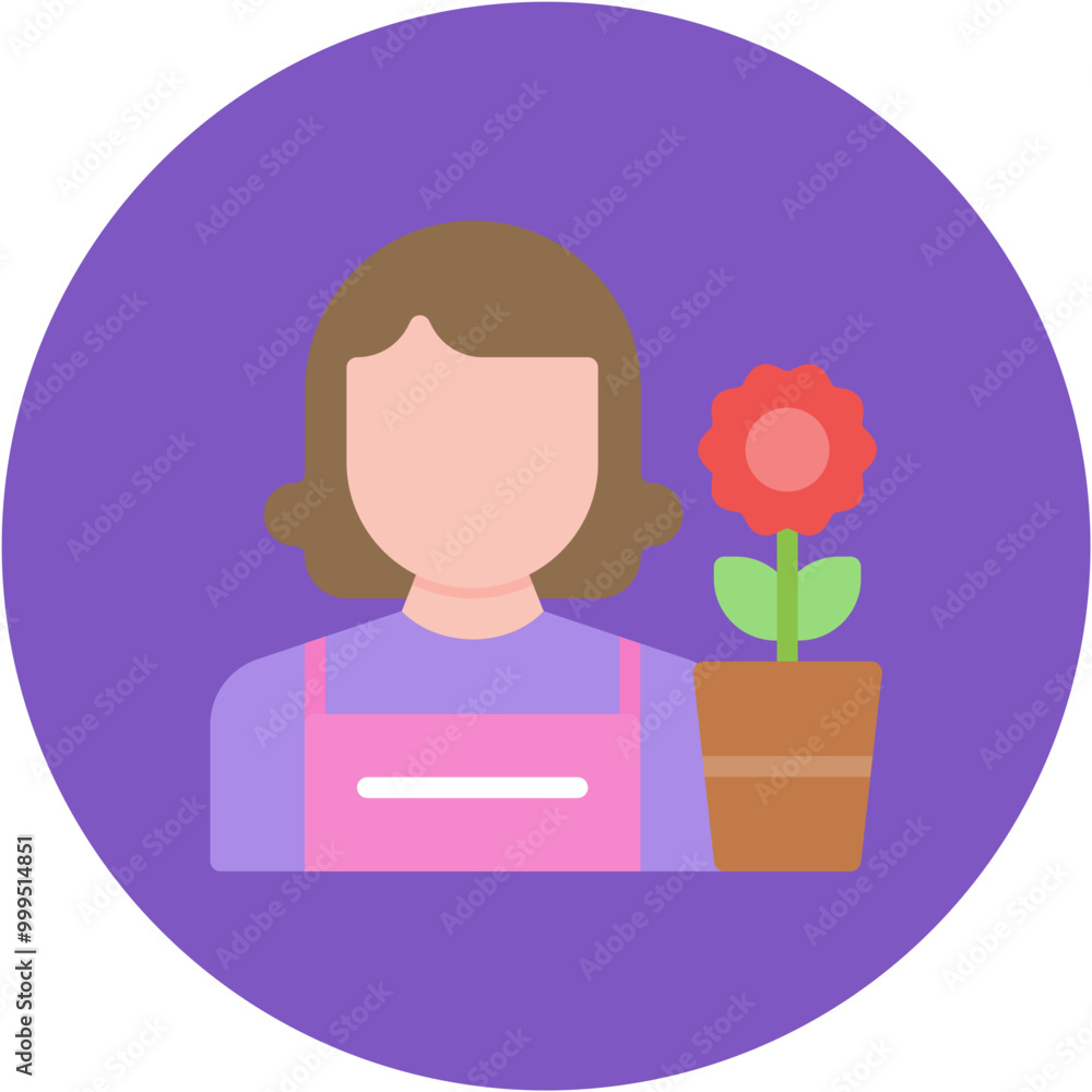 Florist icon vector image. Can be used for Diversity. Florist icon vector image. Can be used for Diversity.