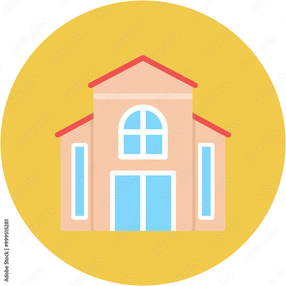 Bungalow icon vector image. Can be used for Beach Resort.