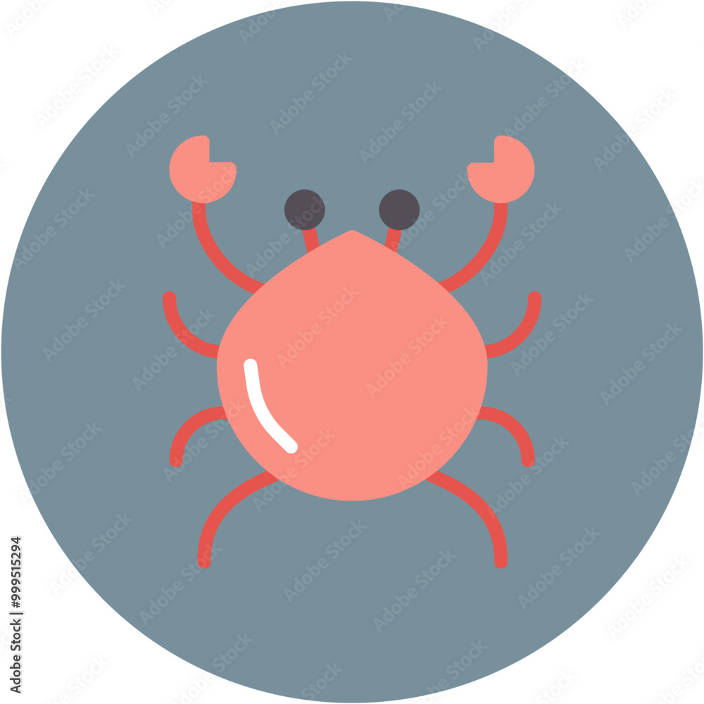 Crab icon vector image. Can be used for Beach Resort. Crab icon vector image. Can be used for Beach Resort.