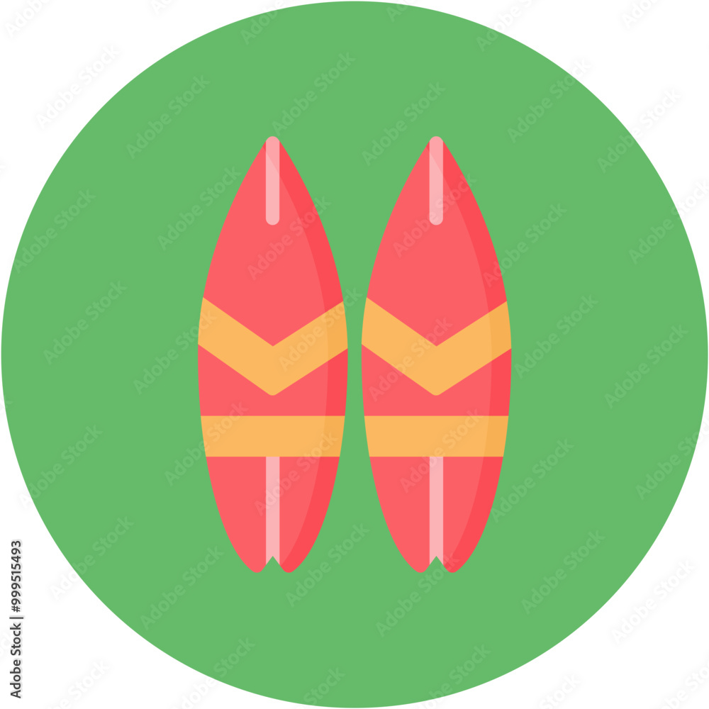 Fototapeta premium Surfboard icon vector image. Can be used for Beach Resort.