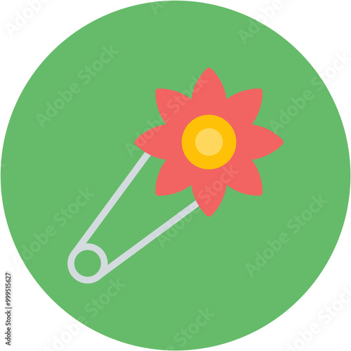Brooch icon vector image. Can be used for Luxury.