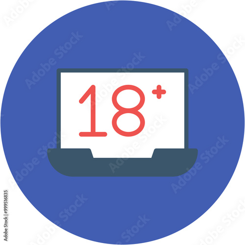 Gambling Age icon vector image. Can be used for Casino.