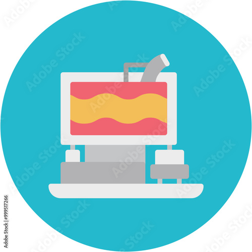 Electric Arc Furnace icon vector image. Can be used for Mettalurgy.