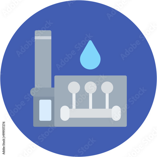 Hydrometallurgy icon vector image. Can be used for Mettalurgy.