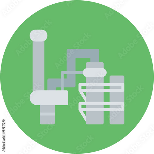 Metallurgical Plant icon vector image. Can be used for Mettalurgy.