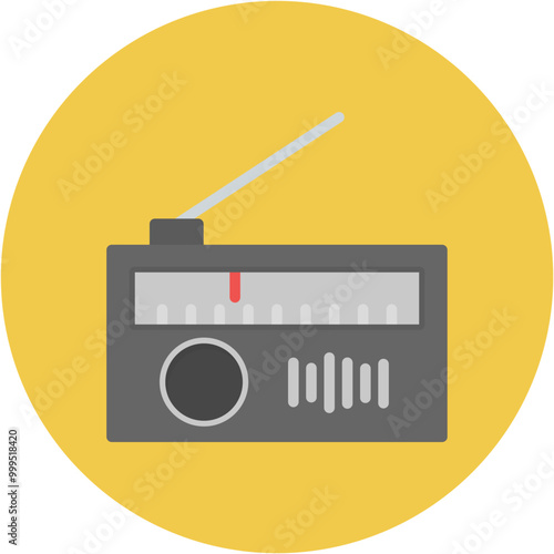 Radio icon vector image. Can be used for Retro.