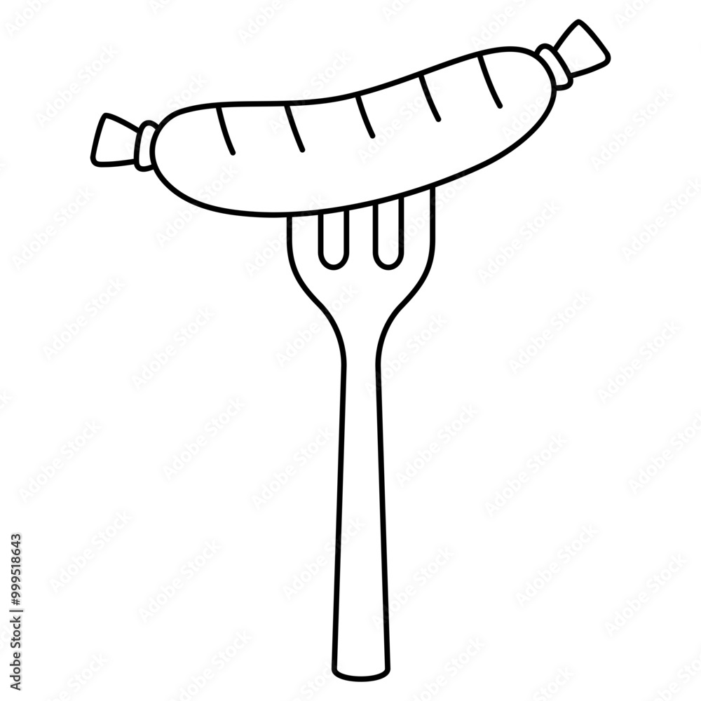 sausage on a fork sausage on a fork