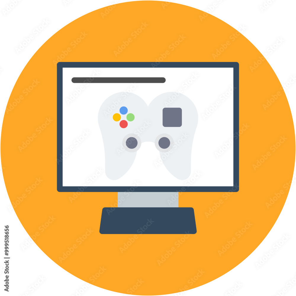 Video Game icon vector image. Can be used for Retro. Video Game icon vector image. Can be used for Retro.