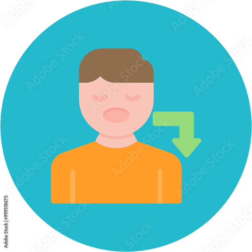 Bulimia icon vector image. Can be used for Psychology.