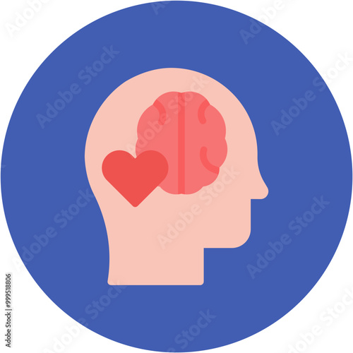 Emotional Intelligence icon vector image. Can be used for Psychology.
