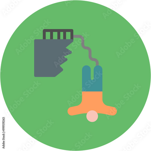 Bungee Jumping icon vector image. Can be used for Adventure.