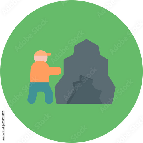 Caving icon vector image. Can be used for Adventure.
