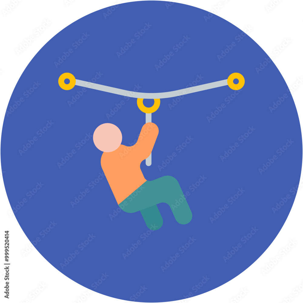 Zip Lining icon vector image. Can be used for Adventure. Zip Lining icon vector image. Can be used for Adventure.