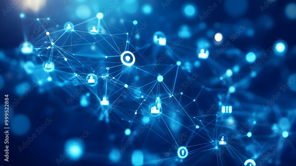 Business connection and social network on blue background. Business connection and social network on blue background.