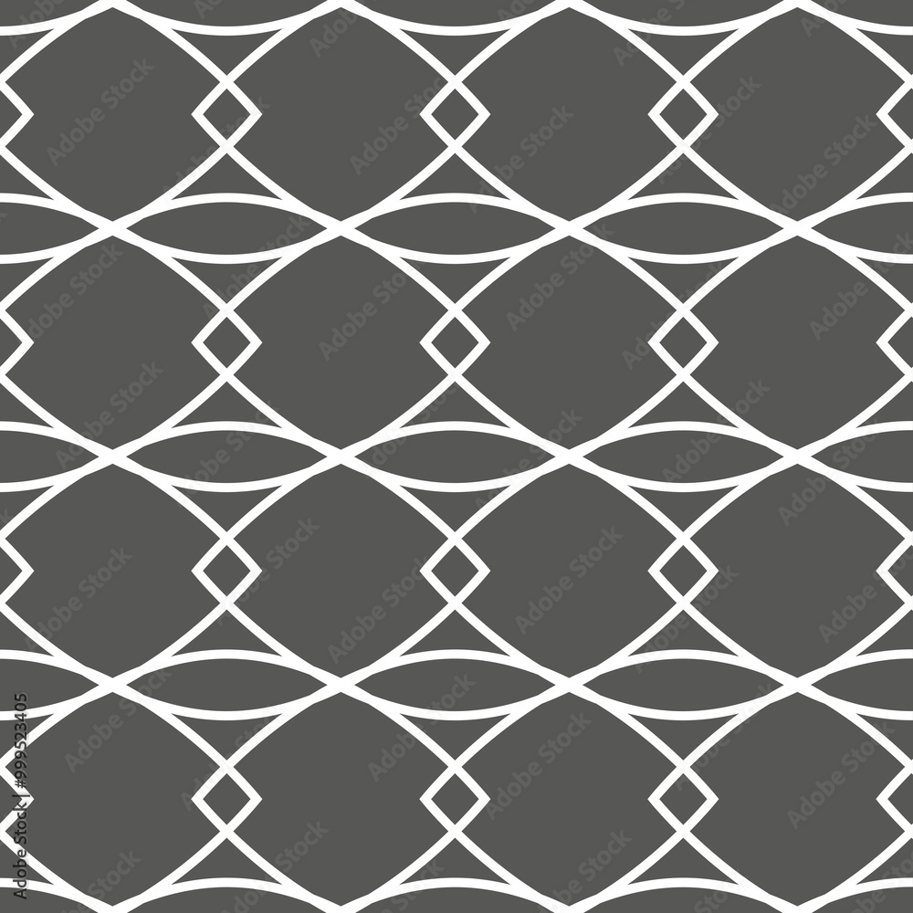 Naklejka premium Abstract geometric pattern with wavy lines, stripes. A seamless vector background.