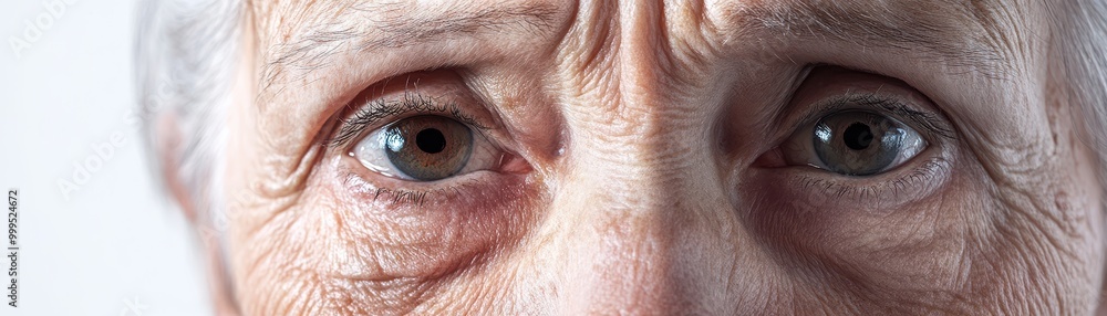 Closeup of a senior woman s face, deep lines and tearfilled eyes, capturing both sadness and an unbreakable strength within Closeup of a senior woman s face, deep lines and tearfilled eyes, capturing both sadness and an unbreakable strength within