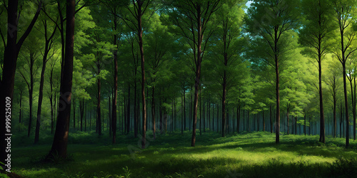 morning in the woods