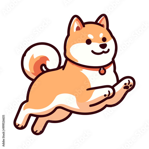 Shiba vector and illustration.