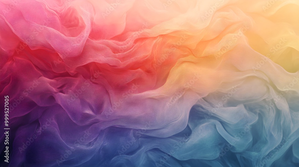 Layers of translucent colors blending into one another, creating a soft, ethereal effect Layers of translucent colors blending into one another, creating a soft, ethereal effect