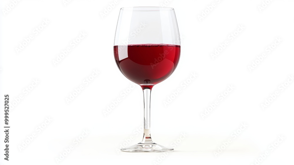 Red wine in a glass isolated on white background - realistic photo image - with clip path Red wine in a glass isolated on white background - realistic photo image - with clip path