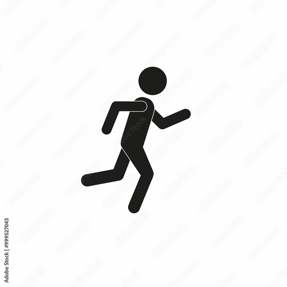 a man is running, a pictogram of a human figure, a flat illustration isolated on a white background a man is running, a pictogram of a human figure, a flat illustration isolated on a white background