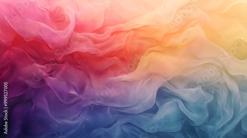 Layers of translucent colors blending into one another, creating a soft, ethereal effect 