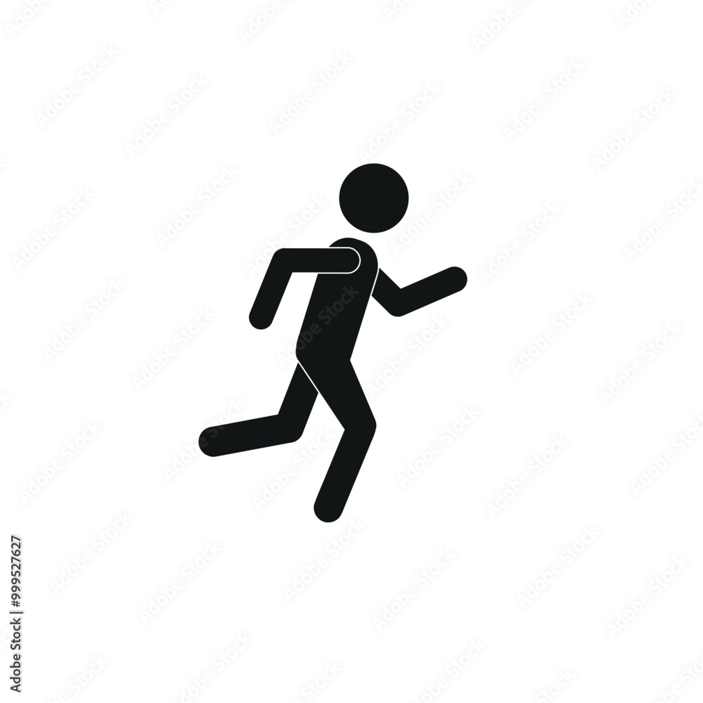 a man is running, a pictogram of a human figure, a flat vector illustration isolated on a white background a man is running, a pictogram of a human figure, a flat vector illustration isolated on a white background