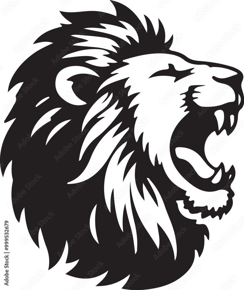 Lion head icon silhouette vector illustration Lion head icon silhouette vector illustration