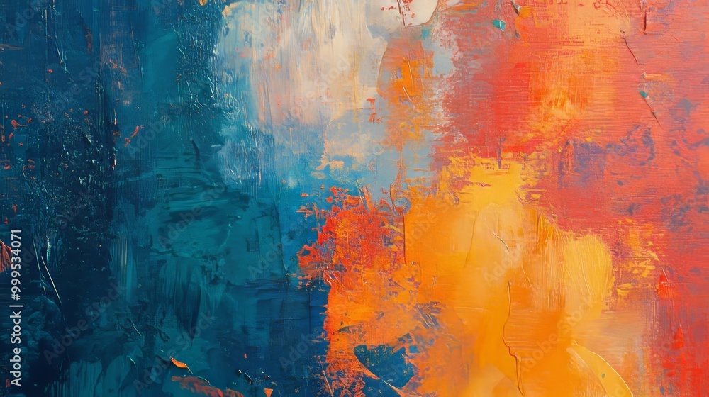 Obraz premium Painted canvas fragment texture background