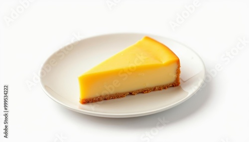  Delicious slice of cheesecake on a plate